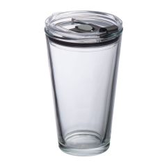 Staklena šalica s poklopcem Wattenscheid 400 ml, transparentan, EG153566