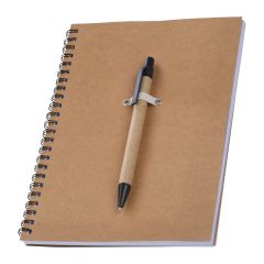 A5 Cardboard Notebook Kentwood, Brown, EG190701