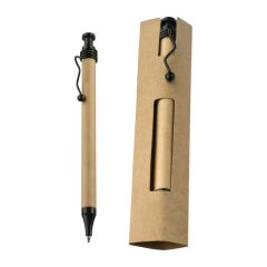 Penna a sfera in cartone Cramlington, nero, EG195703