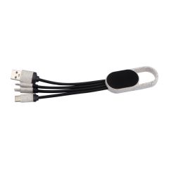 3-u-1 kabel za punjenje od pšenične slame, bež, EG196113