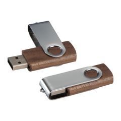 Twist USB Stick with dark wood cover, Brown, MA2087801