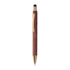 Penna a sfera in legno Bilzen, marrone, EG219201