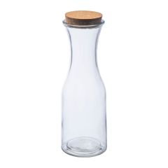 Caraffa di vetro con tappo in sughero, bandiera, EG230666