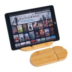 Držač za tablet i pametni telefon od bambusa, bež, MA2318913