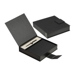 Set bilježnica i olovka, crno, MA2438603