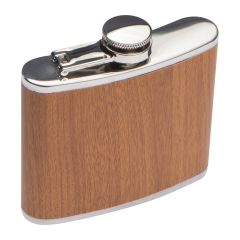 Edelstahl-Flachmann Hoogstraten 170 ml, braun, EG243901