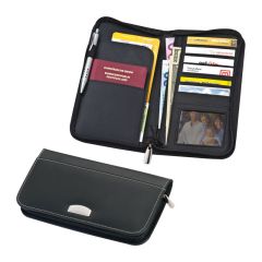 CrisMa Leder-Reisepassbörse, Schwarz, MA2906903