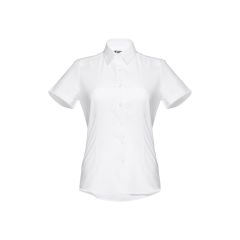 THC LONDON WOMEN WH, camicia oxford da donna manica corta, bianca, 30201