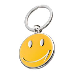 Portachiavi in metallo Smile, giallo, EG347408