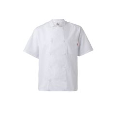 VL DURGA, giacca da cucina in popeline a maniche corte (110g/m²) in cotone (35%) e poliestere (65%), 36122