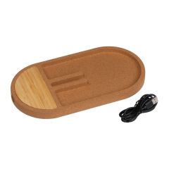 Desktop Organiser with Wireless Charger Lancester, Beige, EG375213