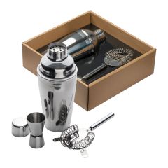 Set cocktail in metallo Messina, grigio, EG402107