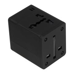 Gumirani potovalni adapter, črna, MA4083803