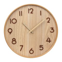 Wooden wall clock, Beige, MA4259113