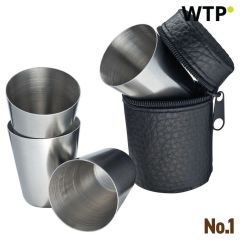 4 stainless steel caps, black, EG574003