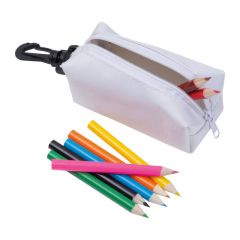 Astuccio con matite colorate Carlton, bianco, EG533906