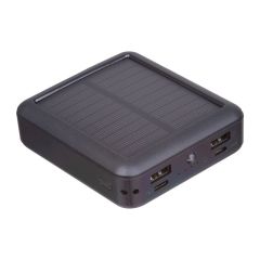 Solar R-ABS Power Bank 10,000 mAh Crete, Schwarz, EG574303