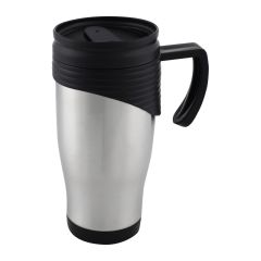 Stainless steel thermo mug, 400 ml, Grey, MA6530007
