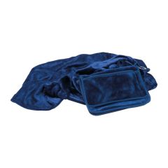 2in1 weiche Decke mit Kissen, Marineblau meliert, MA6545944