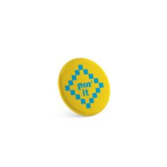 Button PIN 3, Button pin badge, Silver, 73122-340