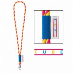 Otisnuti uzorak privjeska TUBE Long (Ø 7 mm), Heksakrom žuta / Heksakrom ružičasta, 75001S-360