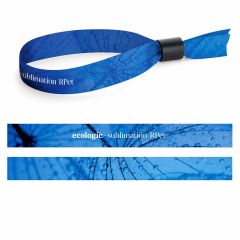 Printed sample of Wristband Lanyard SUBLIMATION Slim II (15 mm) in recycled polyester (100% rPET), 301 - White, 75054S-301