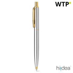 SILVERIO, Stainless steel ball pen with glossy body and clip, 81170