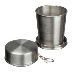 Faltbarer Trinkbecher aus Edelstahl, 250 ml, grau, MA8399207