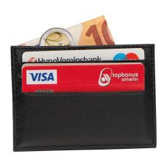 Usnjena RFID torbica za kreditne kartice, črna, MA9118603