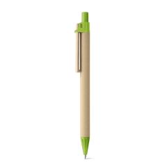 NAIROBI, penna a sfera in carta kraft con clip in legno, 91292