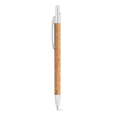 NATURA, nalivno pero iz plute in recikliranega aluminija (100% rAL) s sponko, naravna, 91647-160
