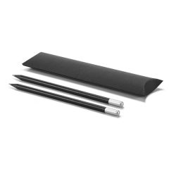 BRENTANO, Set with two sharpened pencils, Satin silver, 91737-127