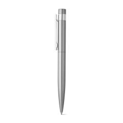 ALEXA, penna a sfera con corpo in acciaio inox (53% rSS) e clip, Argento satinato, 91779-127