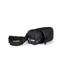 DELFOS POUCH SHINY, 300D recyceltes Polyester (glänzende Oberfläche) und 600D recyceltes Polyester Bauchtasche mit reflektierenden Elementen, Schwarz, 92091A-103