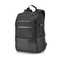 ZIPPERS BPACK, 156" Laptop-Rucksack aus 300D Polyester und 840D Jacquard, Schwarz, 92280-103