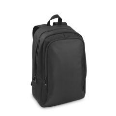 DRAMMEN, Laptop backpack in high-density 600D recycled polyester, Black, 92378-103