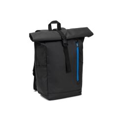 OSASCO BPACK, Roll top backpack with a zip system design that allows the top to be rolled up to fit the volume of the backpack, made from 600D recycled polyester, 92571