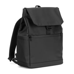 AZORES BAG, PU laptop backpack (16"), with a flap covering all compartments, Schwarz, 92578-103