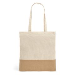MERCAT, torba iz 100 % bombaža (160 g/m²) z detajli iz imitacije juta, naravna, 92882-160