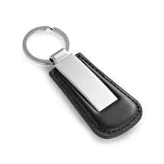 BACHMANN, Metal Keyring with PU surround, Black, 93171-103