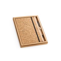 FREUD, A5 notepad and ballpoint pen set in cork, Natural, 93578-160