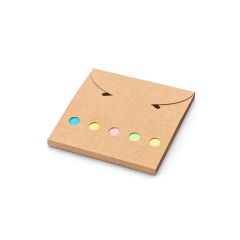 AINSLEY, set da ufficio 2-in-1, realizzato in carta riciclata al 100%, con 6 blocchetti adesivi, naturale, 93663-160