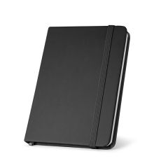 HEMINGWAY SQUARE, A5 PU notebook with squared paper, Black, 93667-103