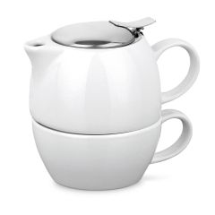 COLE, set da tè in porcellana 2 in 1, bianco, 93805-106
