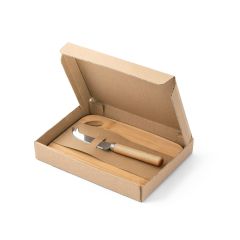 CAPPERO, Set with board and cheese knife, Natural, 94028-160