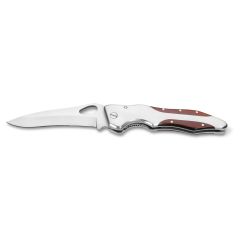LAWRENCE, coltello tascabile in acciaio inox e legno, Naturale scuro, 94030-170