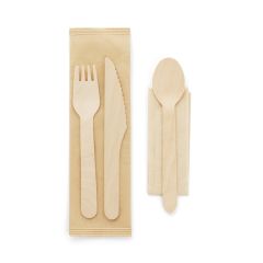 SUYA, Wooden cutlery set, Natural, 94077-160