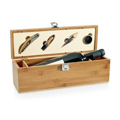 SYRAH, set vino in bambù, ABS e acciaio inox, naturale, 94189-160