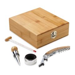 CABERNET, Wine set in bamboo, stainless steel, glass and ABS, Natural, 94190-160
