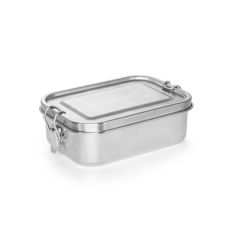 ALLSPICE, Lunch Box, Robust hermetic box made of stainless steel (90% recycled) 750 mL, Satin silver, 94277-127